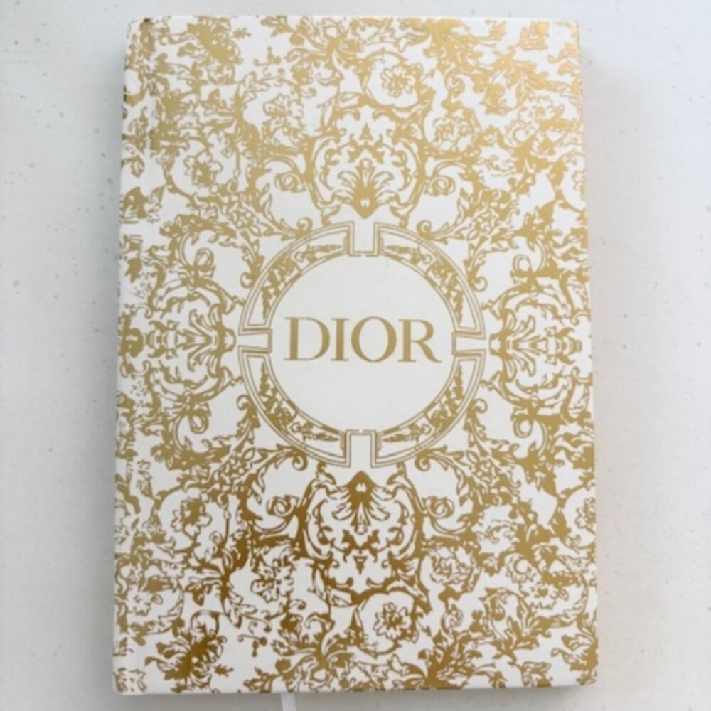 Dior White and Gold Notebook & a 5 Clubs Playing Card Bundle NIP